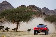 201 LOEB Sébastien (fra), LURQUIN Fabian (bel), Bahrain Raid Extreme, BRX, Prodrive Hunter, Auto, FIA W2RC, action during the Stage 1 of the Dakar 2023 around Sea Camp, on January 1st, 2023 near Yanbu, Saudi Arabia - Photo Frédéric Le Floc’h / DPPI