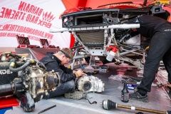 201 LOEB Sébastien (fra), LURQUIN Fabian (bel), Bahrain Raid Extreme, BRX, Prodrive Hunter, Auto, FIA W2RC, mechanics working on the car during the Rest Day of the Dakar 2023 in Riyadh, on January 9th, 2023 in Riyadh, Saudi Arabia - Photo Florent Gooden / DPPI