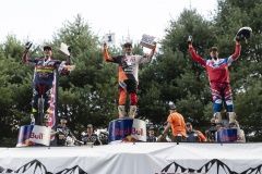 Cody Webb and Benjamin Herrera Ried celebrate on the podium at Tennessee Knockout in Knoxville, Tennessee, USA on 14 August, 2020.