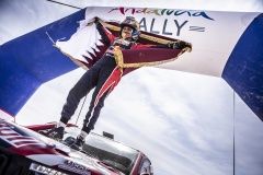 Nasser Al-Attiyah celebrate the win of Rally Andalucia in Villamartin, Spain on October 10, 2020