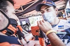 Matthias Walkner is seen at the bivouac in Villamartin before Rally Andalucia, Spain on October 05, 2020