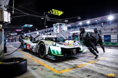94 DUVAL Loic (fra), JAKOBSEN Malthe (dnk), VANDOORNE Stoffel (bel), Peugeot TotalEnergies, Peugeot 9X8 #94, Hypercar, pitlane,  during the Qatar 1812 KM, 1st round of the 2025 FIA World Endurance Championship, from February 25 to 28, 2025 on the Losail International Circuit in Lusail, Qatar - Photo Joao Filipe / DPPI