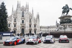 WRC cars in Milano