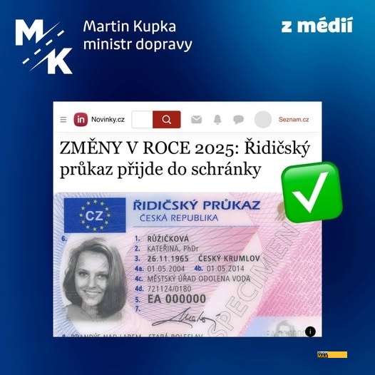 Prodloužení platnosti řidičského průkazu může na 660 000 řidičů řešit bez návštěvy úřadu.