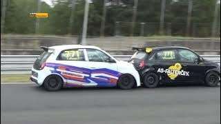 Akční bitvy v Twingo cupu. Krátké , ale zajímavé video.